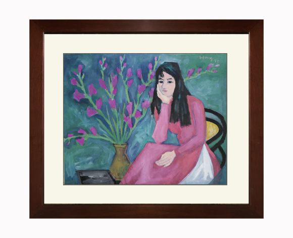 The girl with flowers vase - Đoàn Hồng