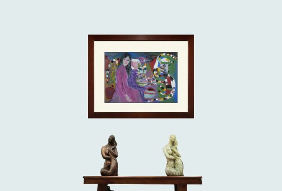 Girl with cats - Đoàn Hồng