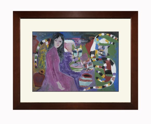 Girl with cats - Đoàn Hồng