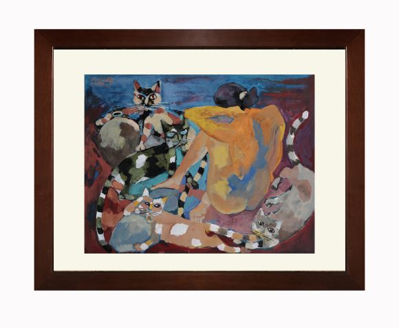 Nude with cats - Đoàn Hồng
