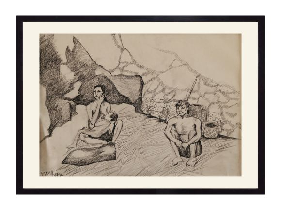 Ký họa gia đình người dân tộc - Đoàn Hồng