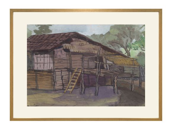 Phong cảnh nhà sàn - Nguyễn Sĩ Thiết