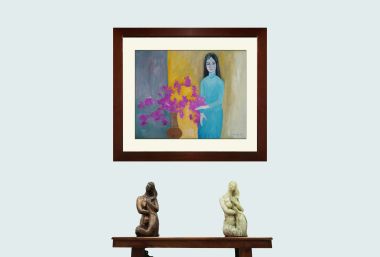 Nude with lotus - Đoàn Hồng