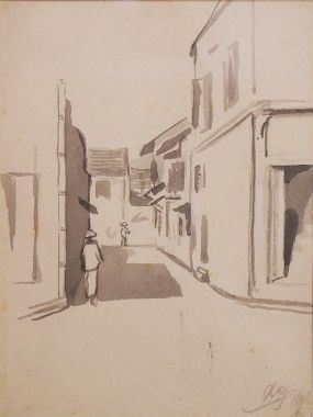 Quick sketch of Hanoi street - Le Van Xuong