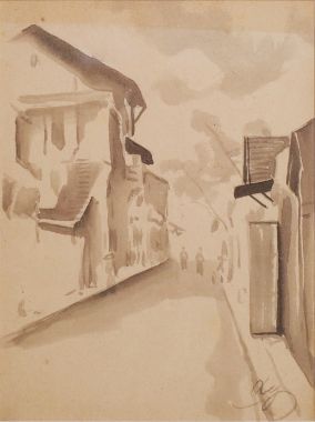Quick sketch of Hanoi street - Le Van Xuong
