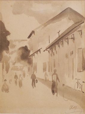 Quick sketch of Hanoi street - Le Van Xuong