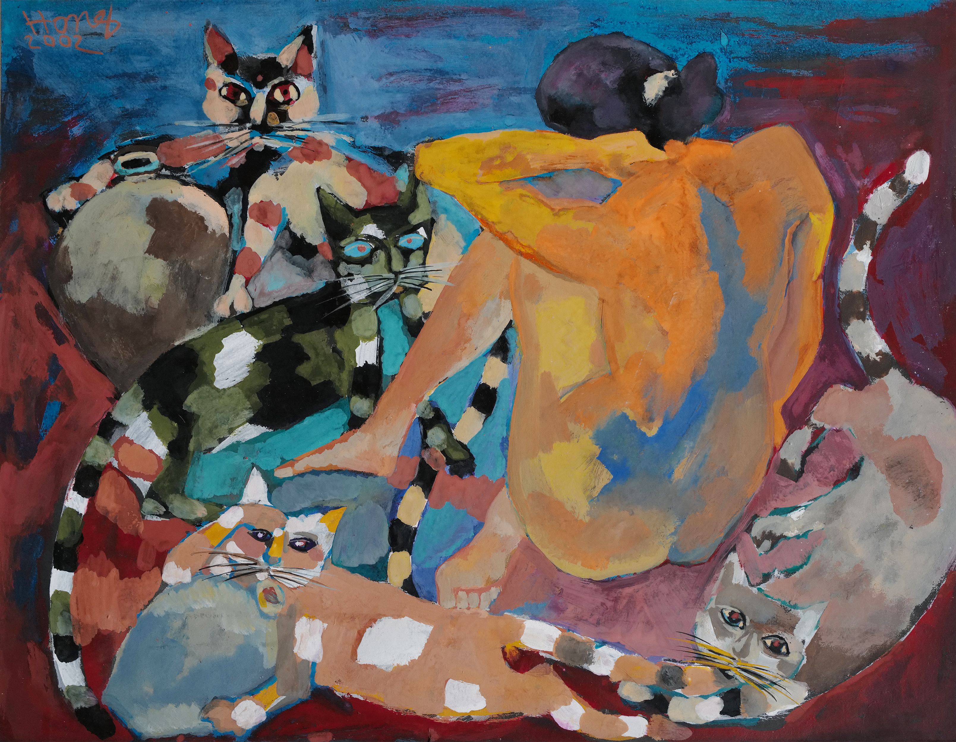 Nude with cats - Đoàn Hồng