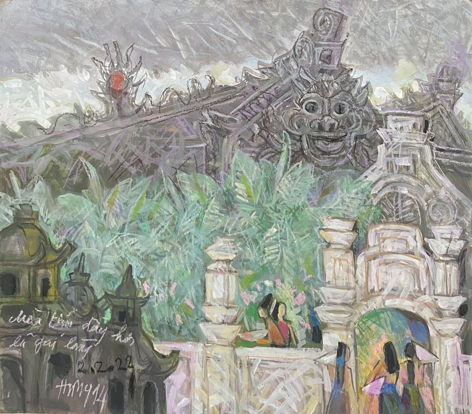 Temple scene - Nghiêm Xuân Hưng