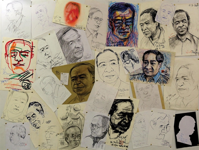Một số ký họa về Trương Văn Thuận