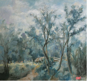 Lê Vượng, Làng quê, sơn dầu, 68x79cm, 2014