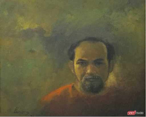 Lê Vượng, Tự họa, sơn dầu, 60x60cm, 2007
