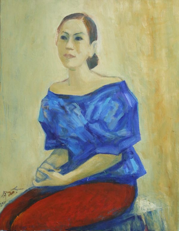 1.Bùi Quang Ngọc, chân dung NS Ánh Tuyết, sơn dầu, 77x60cm, 2011
