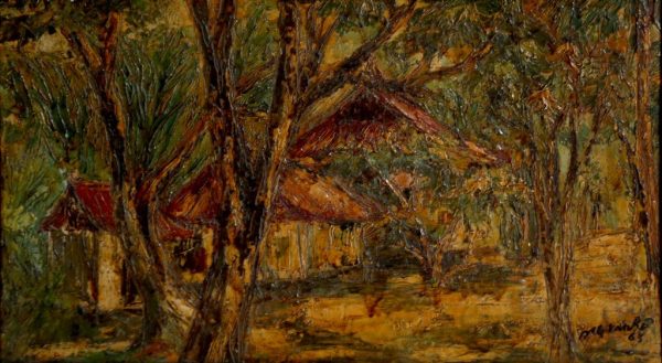 1.Nguyễn Văn Rô, phong cảnh, sơn dầu, 28×50, 1963