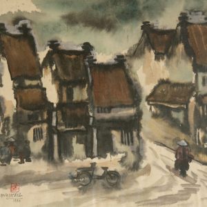 1.Đỗ Mạnh Cương, Phố, mầu nước, 40×50, 1991