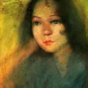 Nguyễn Dung, chân dung, pastel, 28×36,