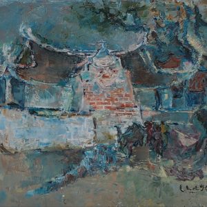 Ngô Chính, phong cảnh, sơn dầu, 67×89, 1991 (chụp lại)