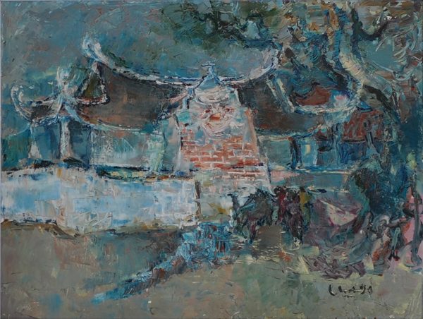 Ngô Chính, phong cảnh, sơn dầu, 67×89, 1991 (chụp lại)