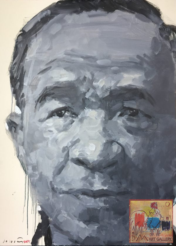 1.Đỗ Hoàng Tường, chân dung Trương Văn Thuậnn, acrylic, 125x90cm, 2017