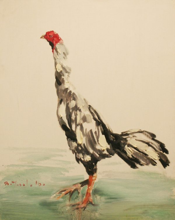 Bùi Văn Tuất, gà Đinh dậu, sơn dầu, 50x40cm, 2017