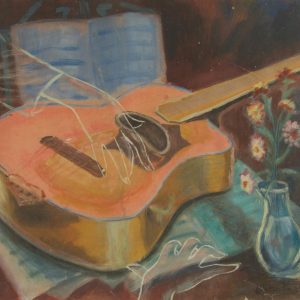 Duy Thanh, đàn ghi ta, bột màu, 43×52, 19