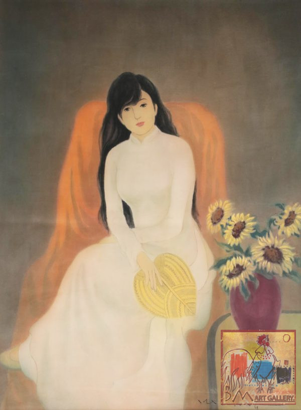 Mai Long, tuổi xuân, lụa, 80x60cm, 1985