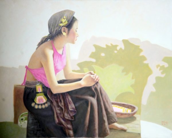 Nghiêm Xuân Hưng, vấn vương, sơn dầu, 80x100cm, 2018