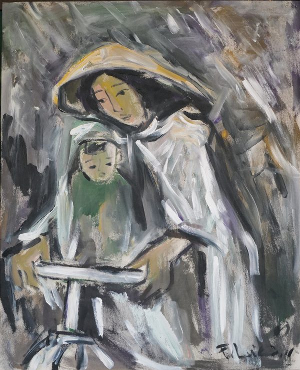 29.Phạm Lực, Tình mẹ, sơn dầu, 112×91 cm, 2011