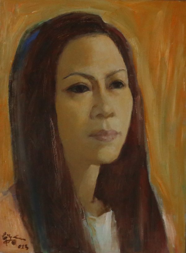 5. Bùi Quang Ngọc, chân dung NS Ánh Tuyết, sơn dầu,40x30cm, 2013