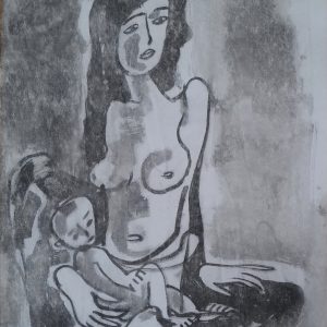 13. Phạm Lực, Ru con, sơn dầu, 82×65 cm, 2011