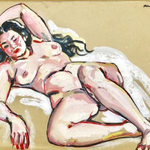 12.Lê văn Xương, khoả thân, bột màu, 44,5×57,5cm, 1960