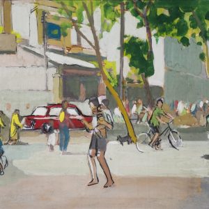5. Lê Văn Xương, thời đổi mới, bột màu, 41x57cm, 1984