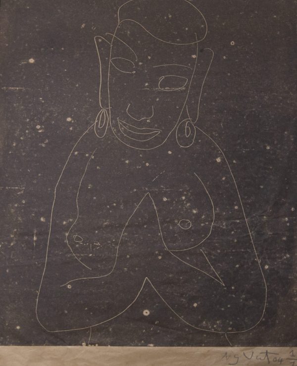 Nguyễn Xuân Việt, Phác thảo Phật, tổng hợp, 47×38 cm, 2004