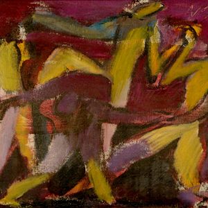 Nguyễn Xuân Việt, múa cổ (khỏa thân múa), sơn dầu, 25×35, 1996