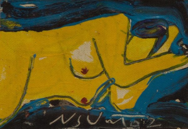 Nguyễn Xuân Việt, nude, sơn dầu, 10×14, 2002
