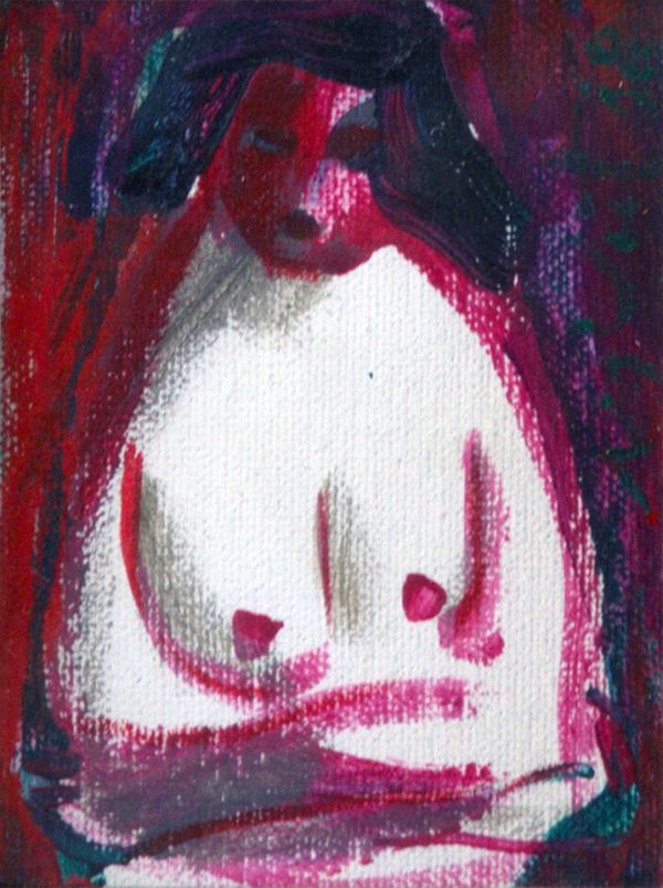 Nguyễn Xuân Việt, nude , sơn dầu, 12×9 cm, 2008