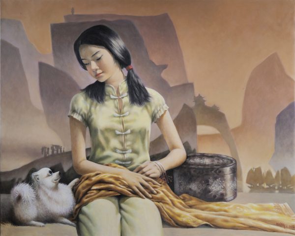 19. Nghiêm Xuân Hưng, Đôi bạn, sơn dầu, 80x100cm, 2018