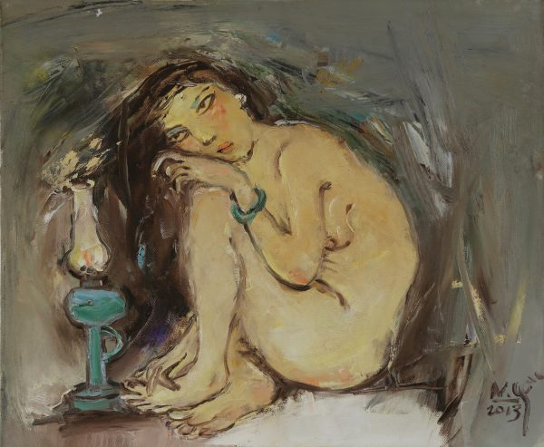 9. Nguyễn Văn Cường, đêm dài (khỏa thân), sơn dầu, 50x60cm, 2013