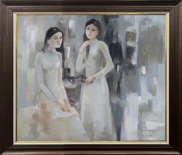 Đặng Kim Long, Nữ sinh, sơn dầu, 140x165cm, 2005
