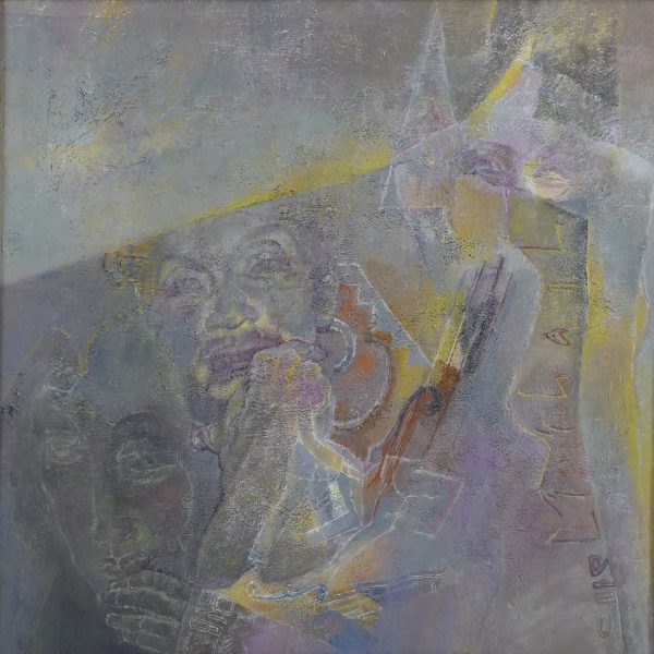 12. Lê Thanh, Nàng nghệ thuật, sơn dầu, 80x80cm, 2019