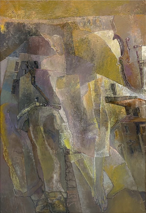 23. Lê Thanh, Góc phố nhạc, sơn dầu, 120×80 cm, 2020