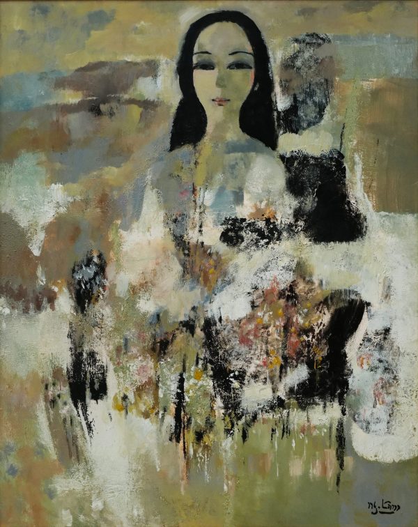 Nguyễn Lâm, Thiếu nữ , sơn dầu, 100x80cm, 2021