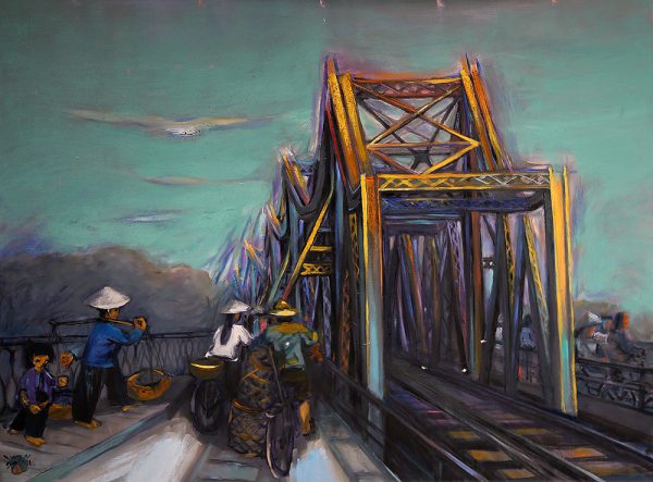 10.Đỗ Phấn, cầu Long biên, sơn dầu, 100×130 cm, 2006