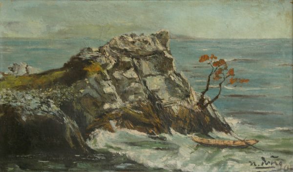 3.Ngọc Dũng, bến đá, sơn dầu, 30×50, 1960