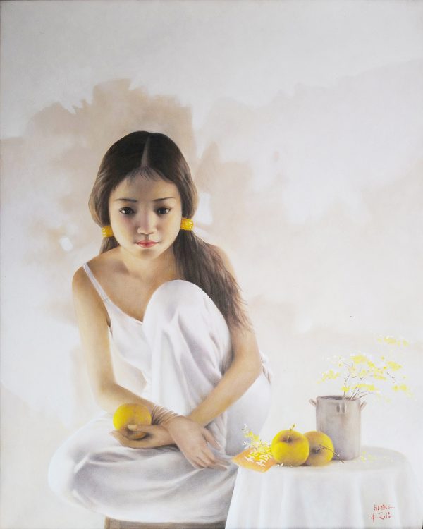 Nghiêm Xuân Hưng, Tư lự, sơn dầu, 100×80 cm,04-2018