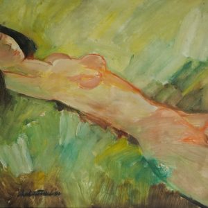 Hồ Hữu Thủ, Nude, sơn dầu, 54×65, 1990