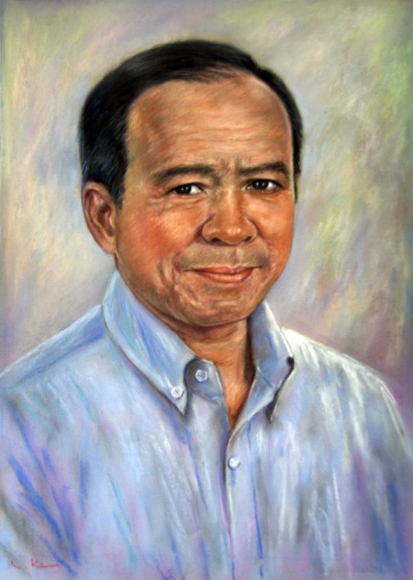 Lâm Kim, chân dung Trương Văn Thuận, pastel, 60×42, 2011